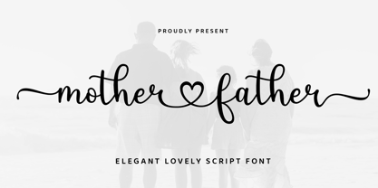 Mother Father Script Font Poster 1