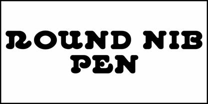 Round Nib Pen JNL Font Poster 2