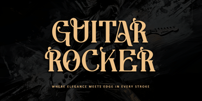 Guitar Rocker Font Poster 1