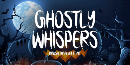 Ghostly Whispers Font Poster 1