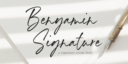 Benyamin Signature Font Poster 1