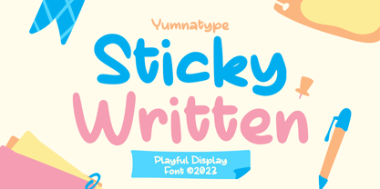 Sticky Written Font Poster 1