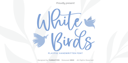 White Birds Fuente Póster 1