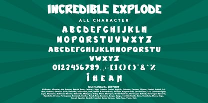 Incredible Explode Font Poster 7