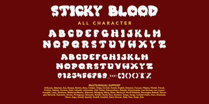 Sticky Blood Font Poster 8