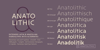 Anatolithic Font Poster 5