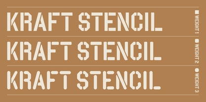 Kraft Stencil Font Poster 1