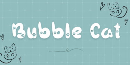 Bubble Cat Font Poster 1
