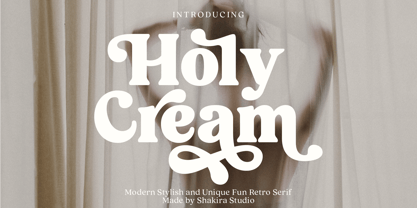 Holy Cream Font Poster 2