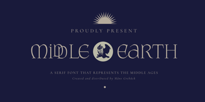 Middle Earth Font Poster 1