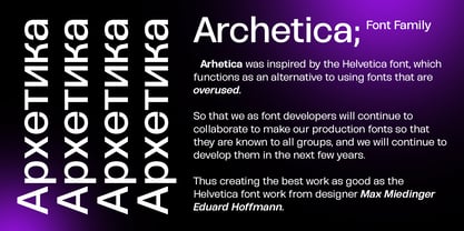 Archetica Font Poster 4