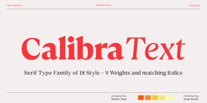 Calibra Text Font Poster 1