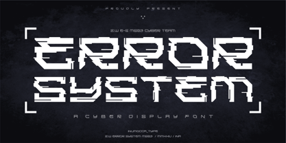 ZW Error System Font Poster 1