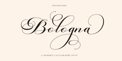 Bologna Script Font Poster 1