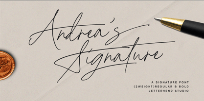 Andreas Signature Font Poster 1