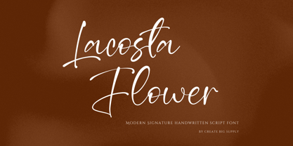 Lacosta Flower Font Poster 1