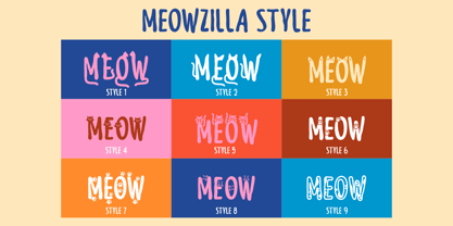 Meow Zilla Font Poster 10