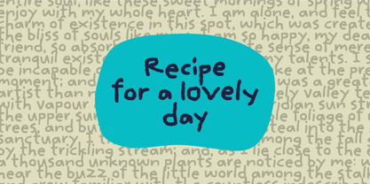 Recipe for a lovely day Font Poster 1