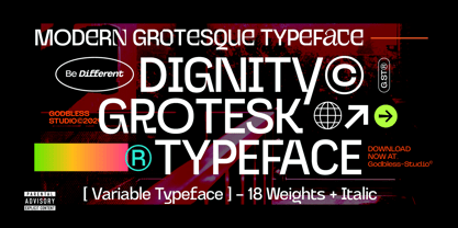 Dignity Grotesk Font Poster 4