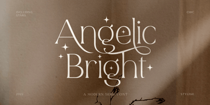 Angelic Bright Font Poster 1