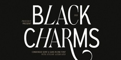 Black Charms Font Poster 1