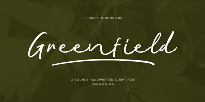 Greenfield Script Font Poster 1