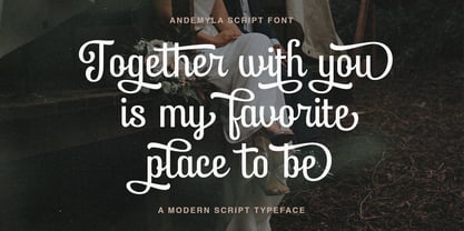 Andemyla Script Font Poster 13