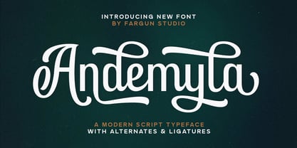 Andemyla Script Font Poster 1