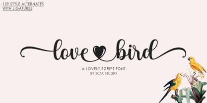 Love Bird Script Font Poster 1