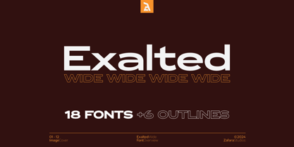 Exalted Wide Font Poster 1