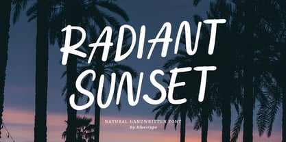 Radiant Sunset Font Poster 1