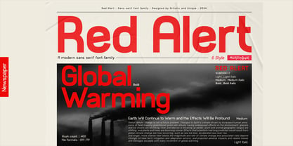 Red Alert Font Poster 7