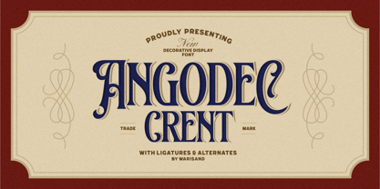 Angodec Crent Font Poster 1