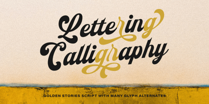 Golden Stories Font Poster 2