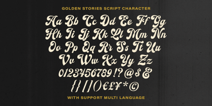 Golden Stories Font Poster 9