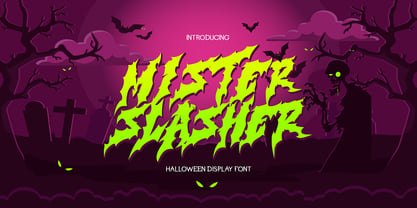 Mister Slasher Halloween Font Poster 1