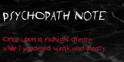 Psychopath Note Font Poster 2