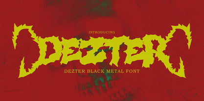 Dezter Black Metal Font Font Poster 1
