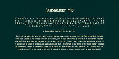 Satisfactory Font Poster 9