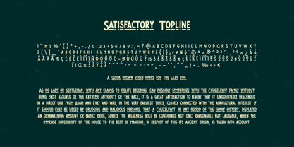 Satisfactory Font Poster 11