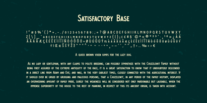 Satisfactory Font Poster 7