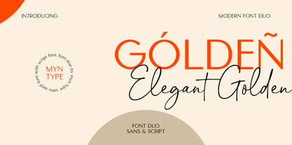 Elegant Golden Script Font Poster 1