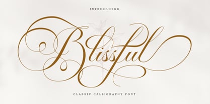 Blissful Script Font Poster 1