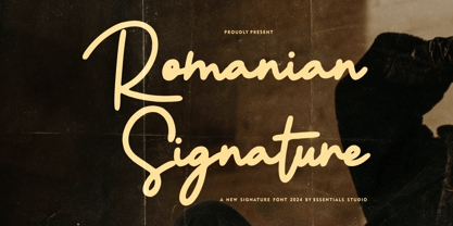 Romanian Signature Font Poster 1