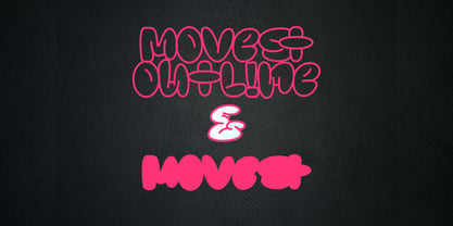 Movest Outline Font Poster 2