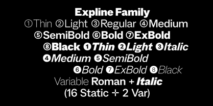 Expline Variable Font Poster 3