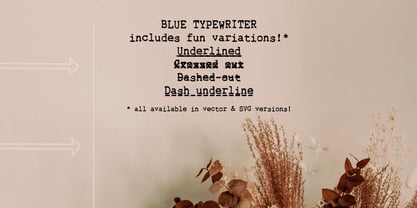 Blue Typewriter Font Poster 5