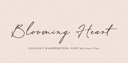 Blooming Heart Font Poster 1