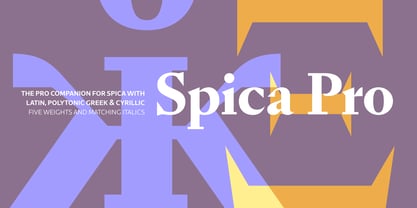 Spica Pro Font Poster 1