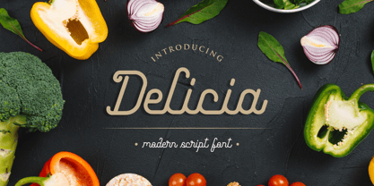 Delicia Food Font Poster 1